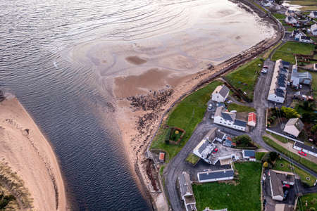 Aerial view of the village Inver in County Donegal - Ireland.の写真素材