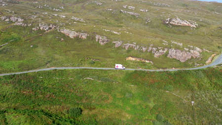 Donegal, Ireland - September 07 2021 : DPD van driving on the coastal roadのeditorial素材