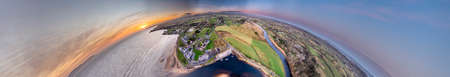 Aerial view of the village Inver in County Donegal - Ireland.の写真素材