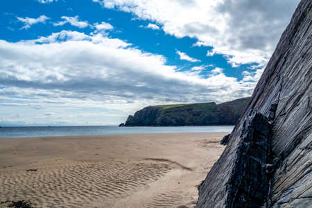 Huge rocks at the Silver Strand in County Donegal - Irelandの写真素材