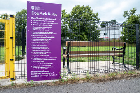 Enniskillen, Northern Ireland - July 20 2022 : Enniskillen has a park for dogsのeditorial素材