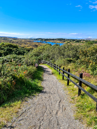 Lough Waskel by Burtonport, County Donegal, Ireland - Seen from the Railway walkの写真素材