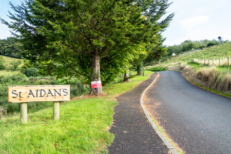 Magilligan, Northern Ireland, UK - September 18 2022 : The earliest remains of the church at St Aidans date back to the 13th centuryのeditorial素材