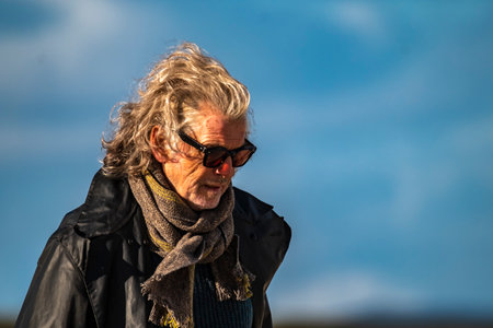 Portnoo, County Donegal, Ireland - March 07 2023 : For Letters of Love is being filmed at the beach, starring Pierce Brosnan,Gabriel Byrne,Helena Bonham Carter, Fionn O Shea,Ann Skellyのeditorial素材