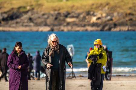 Portnoo, County Donegal, Ireland - March 07 2023 : For Letters of Love is filmed starring Pierce Brosnan,Gabriel Byrne,Helena Bonham Carterのeditorial素材