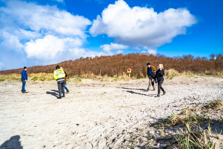 Portnoo, County Donegal, Ireland - March 07 2023 : For Letters of Love is being filmed at the beach, starring Pierce Brosnan,Gabriel Byrne,Helena Bonham Carter, Fionn O Shea,Ann Skellyのeditorial素材