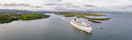 Killybegs, Ireland - May 16 2023: The Norwegian Star leaving after visiting Killybegsのeditorial素材