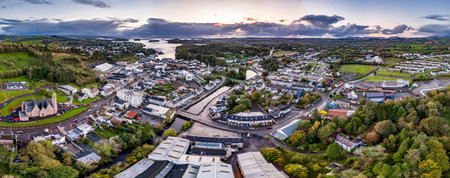 Donegal Town, Ireland - October 14 2023 - Donegal town is a town at the mouth of the River Eske
