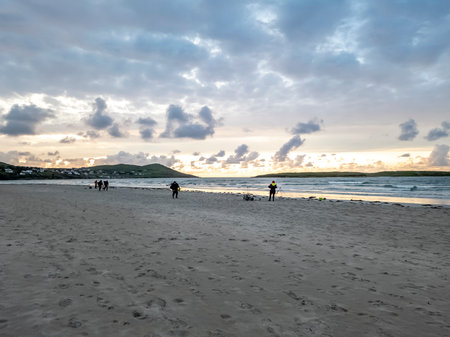 Portnoo, County Donegal, Ireland - September 16 2023: 20 man are competing in a fishing competition on the beachのeditorial素材