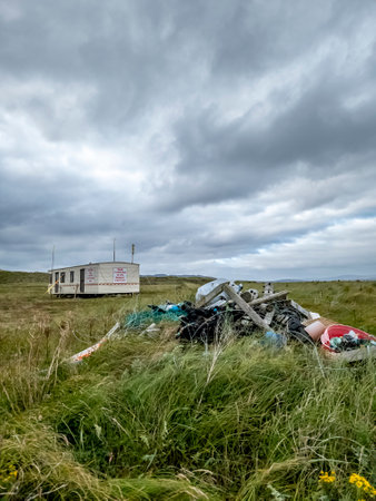 Portnoo, County Donegal - January 10 2024 : The public right of way is still blocked by the Golf courseのeditorial素材