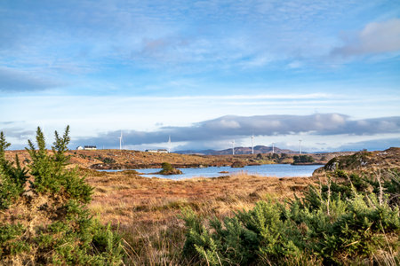 The Loughderryduff windfarm is producing between Ardara and Portnoo