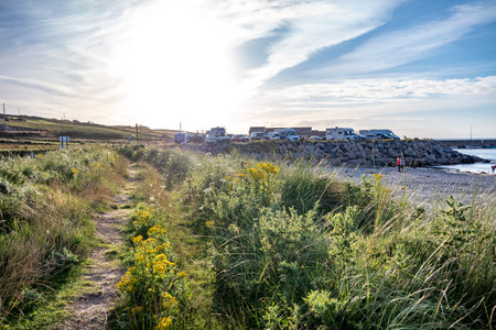 Magheraroarty, Ireland - July 31 2022: Holiday makers enjoying the areのeditorial素材
