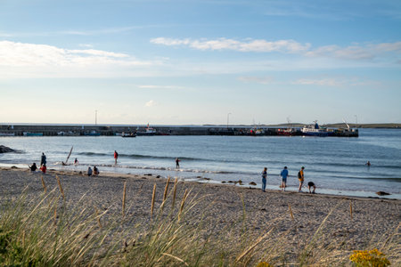 Magheraroarty, Ireland - July 31 2022: Holiday makers enjoying the areのeditorial素材