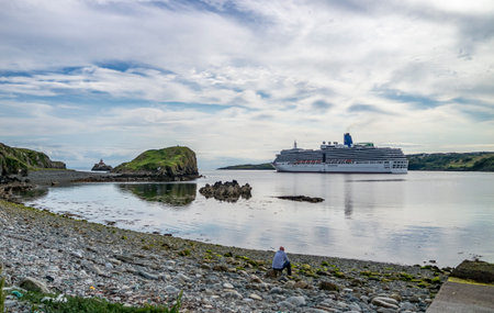 Killybegs, Ireland - May 16 2023: The Arcadia leaving after visiting Killybegsのeditorial素材