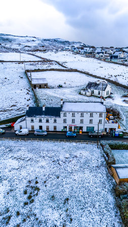 Portnoo, County Donegal, Ireland - January 17 2023 : The shop is located close to the harbourのeditorial素材