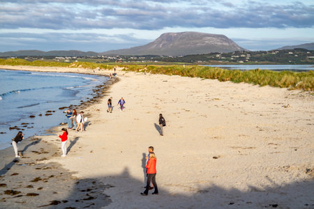 Magheraroarty, Ireland - July 31 2022: Holiday makers enjoying the areのeditorial素材