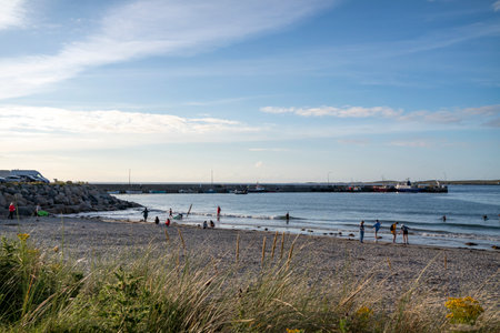Magheraroarty, Ireland - July 31 2022: Holiday makers enjoying the areのeditorial素材