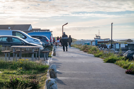 Magheraroarty, Ireland - July 31 2022: Holiday makers enjoying the areのeditorial素材