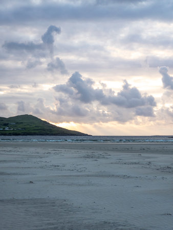 Beautiful sunset at Portnoo Narin beach in County Donegal - Ireland
