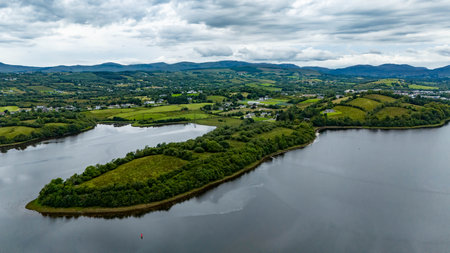 Aerial view of the townland of Revlin by Donegal town, Ireland