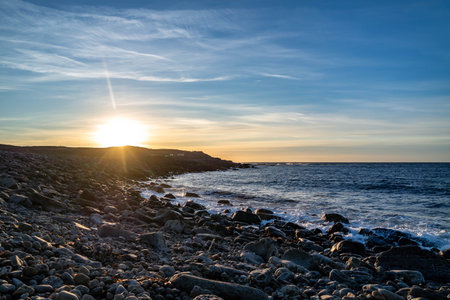 The Muckross Head pebble beach , County Donegal, reland.の写真素材