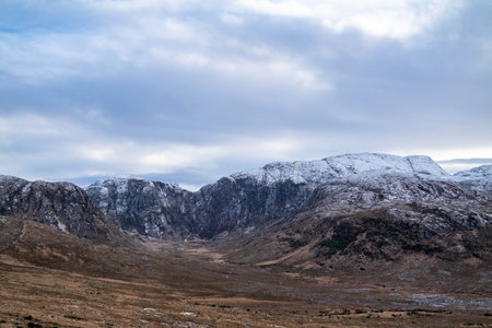 Poisen Glen next to Mount Errigal, the highest mountain in Donegal - Ireland.の写真素材