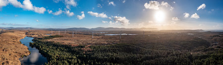 View of the beautiful Lake Namanlagh close to Bonny Glen in County Donegal - Ireland.の写真素材