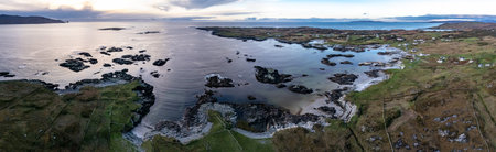 The coastline at Rossbeg in County Donegal during autumn - Irelandの写真素材