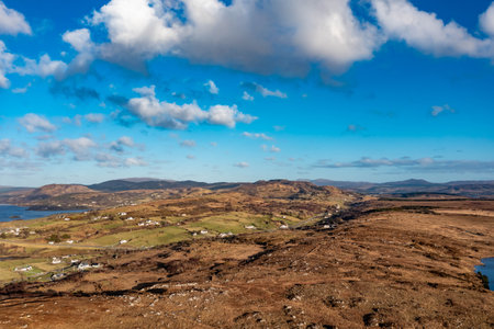 Aerial view of Maas by Portnoo in County Donegal - Irelandの写真素材