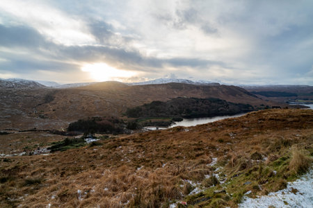 Glen next to Mount Errigal, the highest mountain in Donegal - Ireland.の写真素材