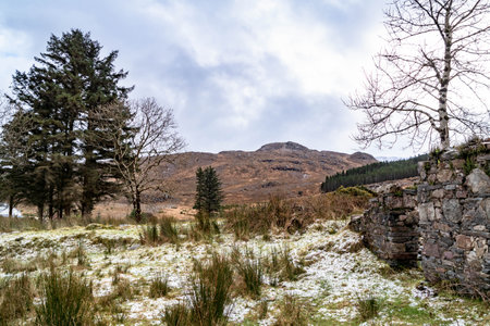 The lost village of Glenthornan by Dunlewey in County Donegal - Irelandの写真素材