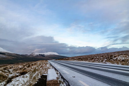 The R251 frozen in winter - County Donegal, Ireland