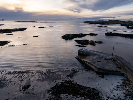 The coastline at Rossbeg in County Donegal during autumn - Irelandの写真素材
