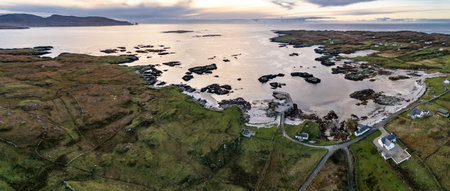 The coastline at Rossbeg in County Donegal during autumn - Irelandの写真素材