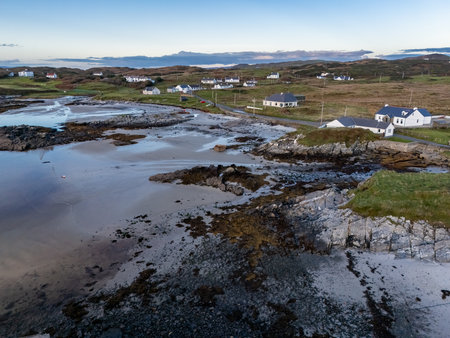 The coastline at Rossbeg in County Donegal during autumn - Irelandの写真素材
