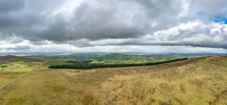 Aerial view of the Strabane transmitting station in Northern Irelandの写真素材