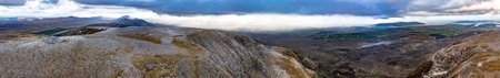 Aerial view of the Muckish mountain top in county Donegal. Irelandの写真素材