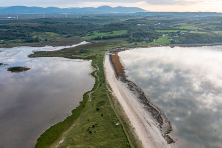 Aerial view of Ballyiriston beach by Portnoo in County Donegal - Irelandの写真素材