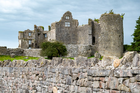 Roscommon town castle on summy dayの写真素材