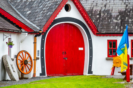 The Elphin Windmill, an 18th century tower mill, restored in 1996 , County Roscommon, Irelandの写真素材