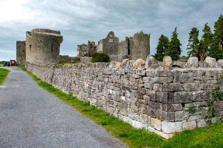 Roscommon town castle on summy dayの写真素材