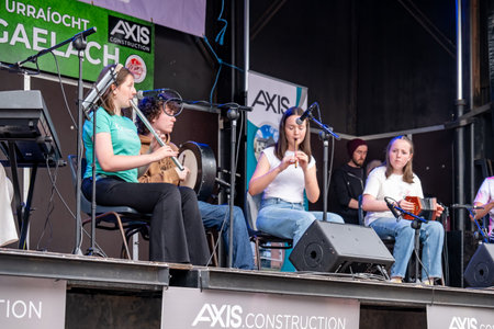 Dungloe, County Donegal, Ireland - July 31 2025 : Seanur is performing at the Mary From Dungloe International Arts Festivalのeditorial素材