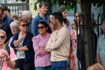 Dungloe, County Donegal, Ireland - July 31 2025 : Locals and visitors enjoy the Mary From Dungloe International Arts Festivalのeditorial素材