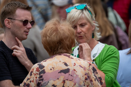 Dungloe, County Donegal, Ireland - July 31 2025 : Locals and visitors enjoy the Mary From Dungloe International Arts Festivalのeditorial素材