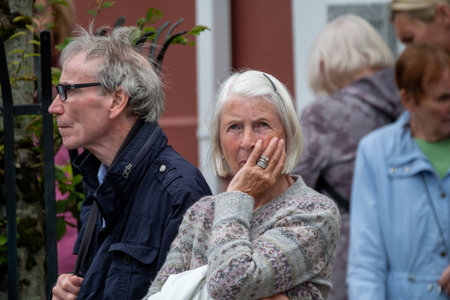 Dungloe, County Donegal, Ireland - July 31 2025 : Locals and visitors enjoy the Mary From Dungloe International Arts Festivalのeditorial素材