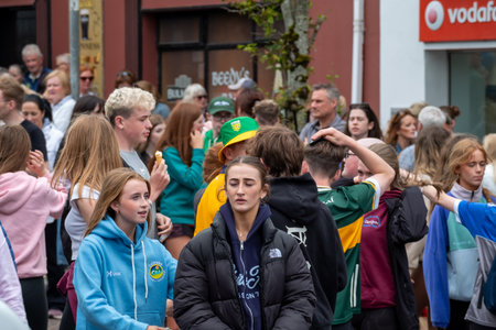 Dungloe, County Donegal, Ireland - July 31 2025 : Locals and visitors enjoy the big ceili at the Mary From Dungloe International Arts Festivalのeditorial素材