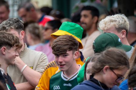 Dungloe, County Donegal, Ireland - July 31 2025 : Locals and visitors enjoy the big ceili at the Mary From Dungloe International Arts Festivalのeditorial素材