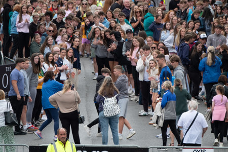 Dungloe, County Donegal, Ireland - July 31 2025 : Locals and visitors enjoy the Mary From Dungloe International Arts Festivalのeditorial素材