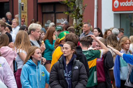 Dungloe, County Donegal, Ireland - July 31 2025 : Locals and visitors enjoy the big ceili at the...