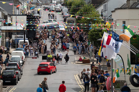 Dungloe, County Donegal, Ireland - July 31 2025 : Locals and visitors enjoy the Mary From Dungloe International Arts Festivalのeditorial素材